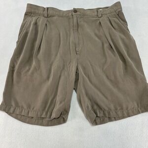 Tommy Bahama Men’s Flat Front Shorts in Olive Brown